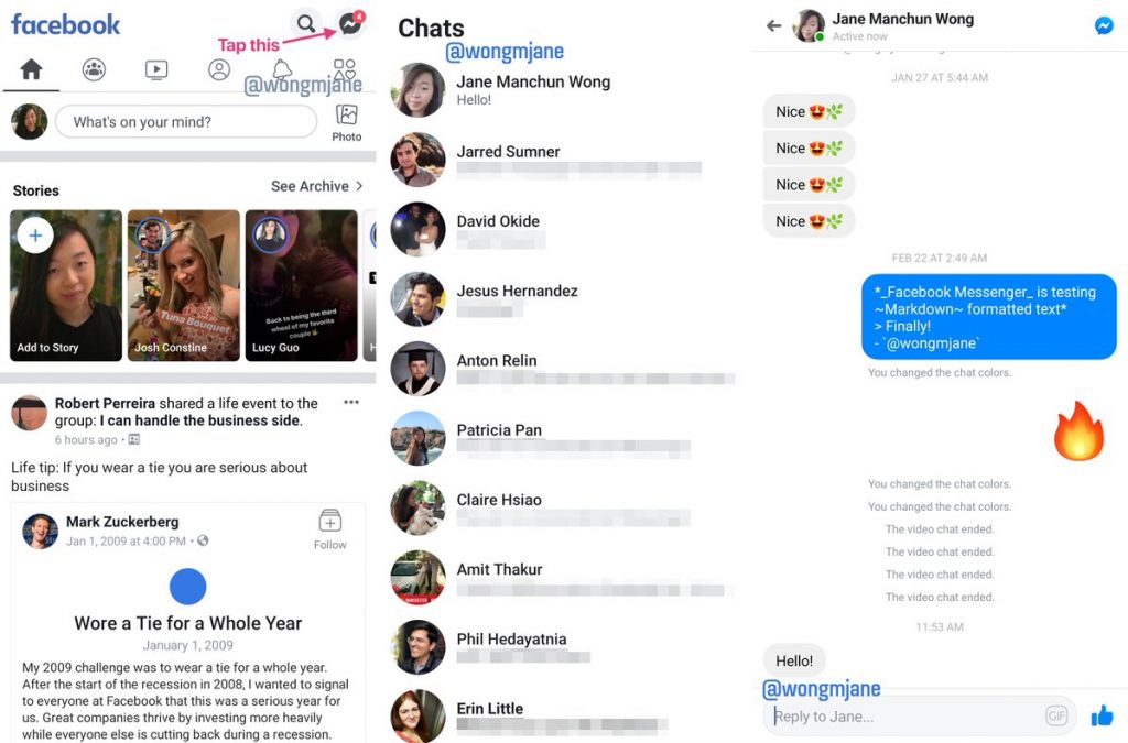 Chat özelliği Facebook mobil uygulamasına geri dönüyor!